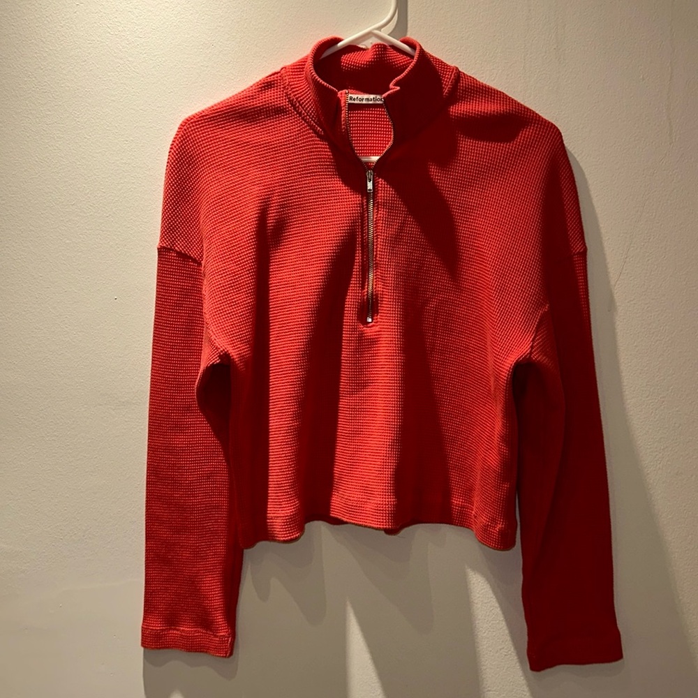 Reformation Cotton Quarter Zip